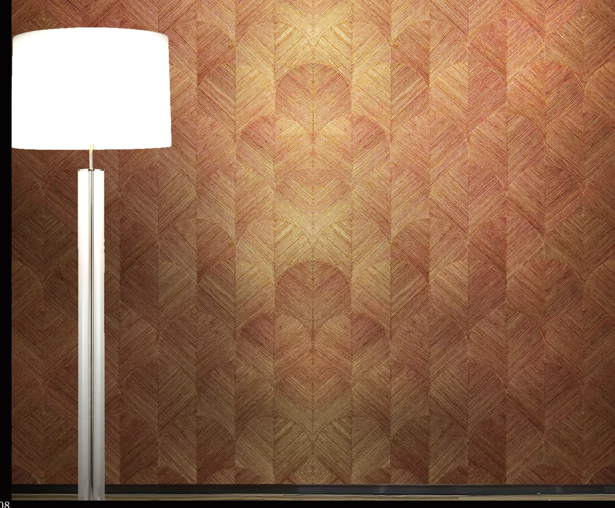 Natural sisal wallcovering — tightly woven agave fibers in warm earthy tones